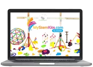 Laptop displaying MyStemKits ​​​​​​STEM Curriculum