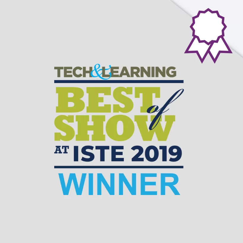 best of show ISTE 2019 tech and learning winner badge