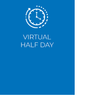 virtual half day' icon blue